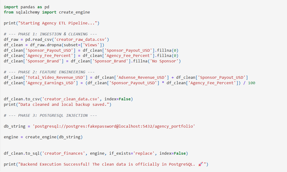 YouTube Agency ETL Pipeline